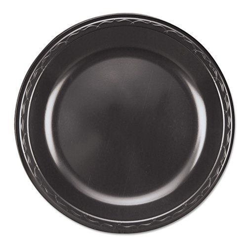 Genpak lam10-3l 10.25-inch diameter white and black elite foam laminated plate for sale