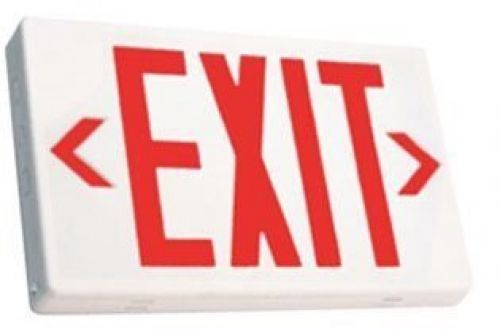 Preferred industries e1021r led red exit sign with battery back-up for sale