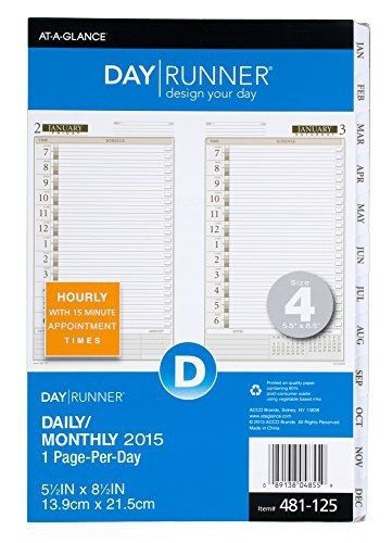 Day Runner Daily Planner Refill 2015, 5.5 x 8.5 Inches (481-125)