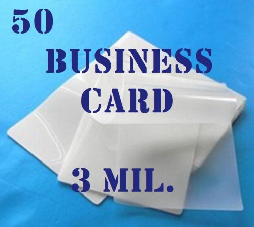 3 mil business card laminating laminator pouches sheets, 2-1/4 x 3-3/4  50 pk for sale