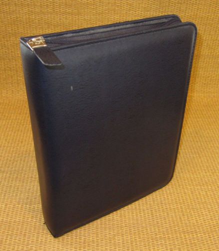 Classic 1.125&#034; Rings | BLUE Sim. Leather FRANKLIN COVEY ZIP Planner/Binder USA