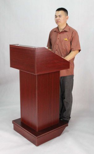 Podium with wheels, convertible design for floor or tabletop-red mahogany 119727 for sale