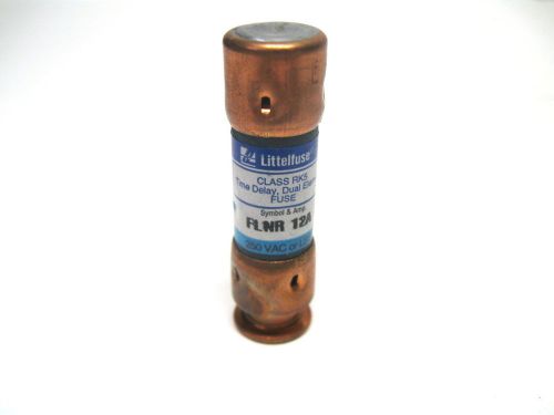 Littelfuse flnr 12 time delay dual element 12 amp fuse class rk5 250vac for sale