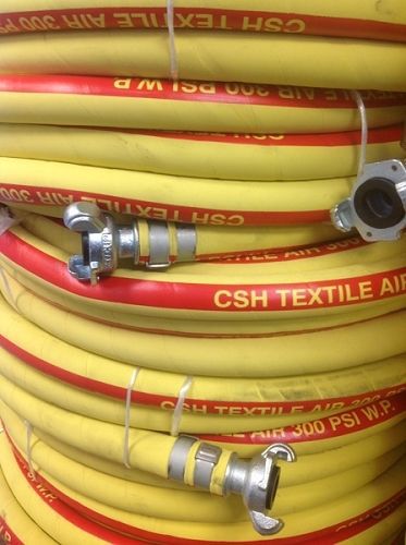 3/4 inch I.D. Wire Reinforced Air Hose  300 PSI  yellow  MSHA (per foot)