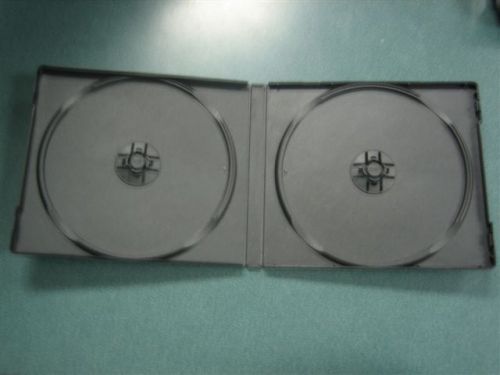 200 NEW DOUBLE CD POLY CASES, BLACK, PSC30