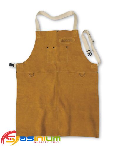 Hobart leather welding apron cowhide split leather heavy duty stitching new for sale