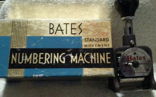 bates numbering machine  wheel 6 style e in box