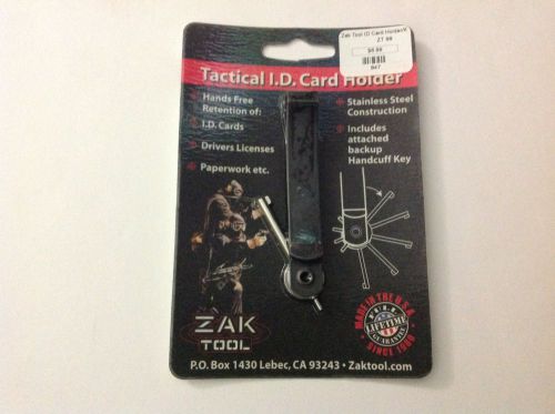 Zak Tool Tactical I.D. Card Holder Handcuff Key - ZT98 NIP