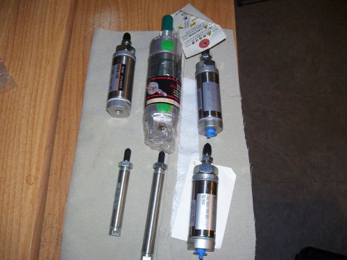 New 6 air cylinders (3-smc), (2- norgren), (1- clippard)