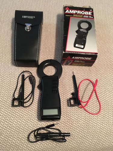 Amprobe AC/DC1000 Clamp-on Amp Meter, Case and Leads-NEVER USED WITH BOX!!!!!!
