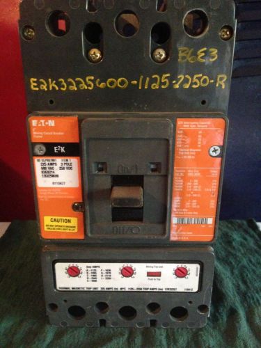 Eaton E2K3225WU66 Mining Circuit Breaker, 225A, 600Vac