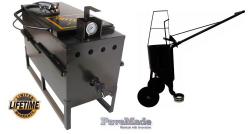 Hotbox30 asphalt melter kettle hotwheels crackfilling squeegee cart sealcoating for sale