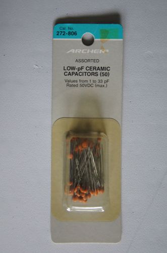 RadioShack Archer Low-pF Ceramic Capacitors 50 Pack 272-806 - Original Packaging