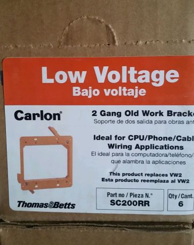 Carlon SC200RR 2 Gang Old Work Bracket - low voltage