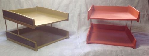 Vintage Retro Eldon Office Products, Paper Tray, Orange/Warm Yellow (FOUR)