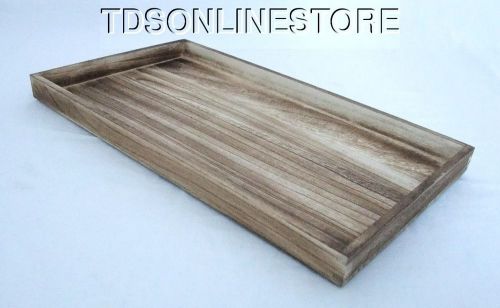 Rustic Antique Oak Color Wood Jewelry Tray
