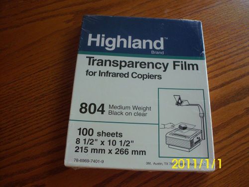Highland Transparency Film for Infrared Copiers - 804 Med. Weight - sealed