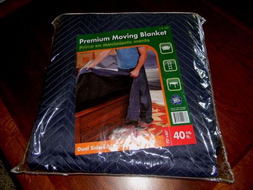 NEW! 100% RECYCLED Moving Blanket -72&#034; x 80&#034; BLUE  Individually Packaged