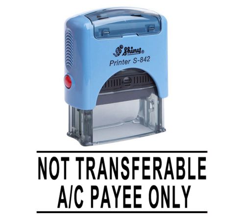 NOT TRANSFERABLE A/C PAYEE ONLY Office Stationary Self Inking Rubber Shiny Stamp