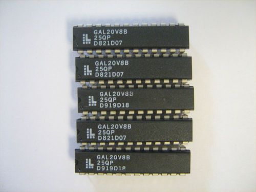 LATTICE GAL20V8B-25QP GAL20V8B IC Integrated Circuit 24-Pin - Lot of 5 TESTED