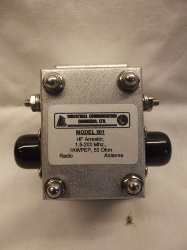 Ice model 301 hf arrestor 1.5 - 200 mhz 1kwpep , 50 ohm for sale