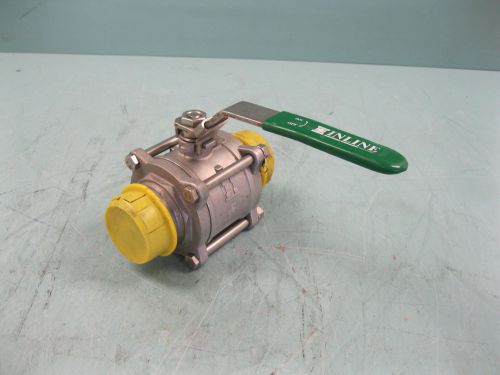 2&#034; Inline Industries 1000# WOG Grooved End SS Ball Valve NEW F19 (1941)