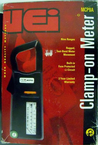 Uei clamp-on meter mcp9a  w/test leads case battery instruction manual 9 ranges for sale