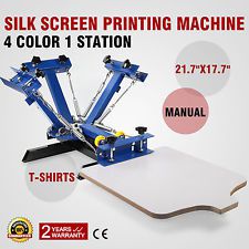 4 color 1 station silk screen printing machine print desktop four color popular for sale