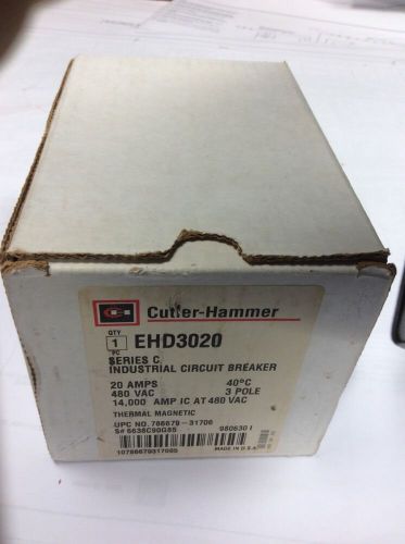 CUTLER-HAMMER CIRCUIT BREAKER 20AMP EHD3020 *NEW IN BOX*