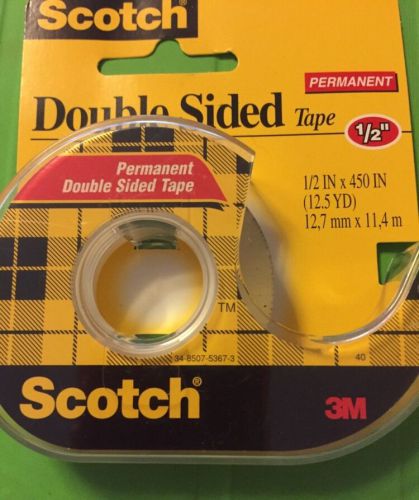 3M Scotch Double-Sided Tape, 1/2 in x 450&#034;