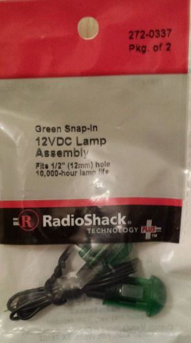 GREEN SNAP-IN Radio Shack 12VDC LAMP ASSEMBLY NOS 272-0337