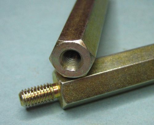 24 - pieces plated steel spacer 2&#034;-length 3/8&#034;-hex 10-32 threads for sale