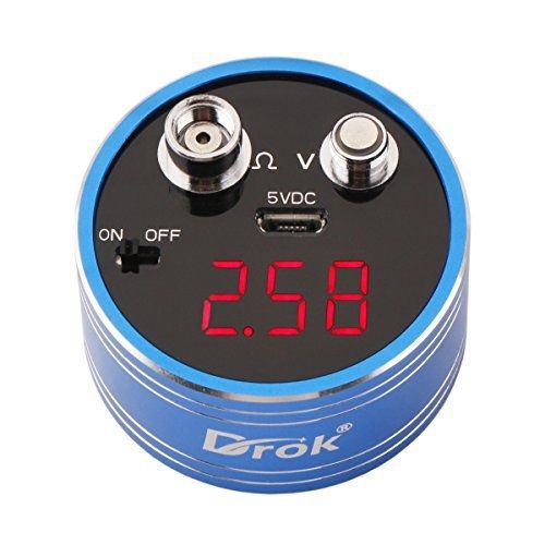 DROK® Digital Voltmeter Ohmmeter Ohm Volt Meter Multimeter Low Resistance Reader