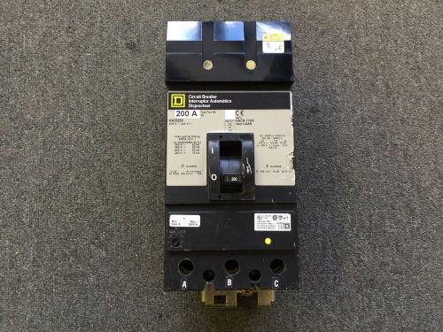 Square d i-line circuit breaker 200 amp 600v 3 pole ka36200 for sale