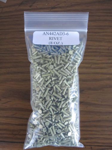 AN442AD3-6 Aluminum Solid Rivet 1/2 Pound or 8 oz. package - Lot