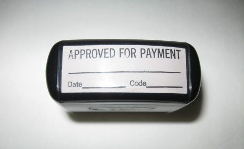 Self Inking Trodat Printy 4913 Stamp &#034;Approved For Payment&#034; &#034;Date&#034;&#034;Code&#034;