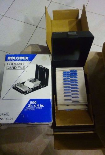 Rolodex Covered Portable Card File 2.25&#034;x 4&#034; 500 Cards &amp; A-Z index tabs NIB RC24