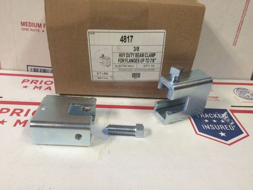 (4817) p1650s heavy duty beam clamps for 3/8&#034; threaded rod to 7/8&#034; flange qty. 4 for sale