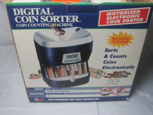 Digital COIN SORTER COUNTER Machine Motorized Magnif 4860 Separate  Roll Count