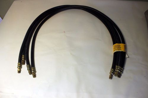 Refrigerant hose assy lot of 4  3/16&#034; id  parker 285-4  40&#034; long 1/8&#034; mpt 500psi for sale