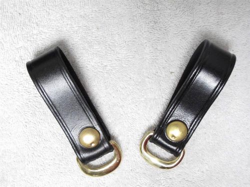 B99d set of 2 g&amp;g pb brass d police duty sliding dee rings for sam brown belts for sale