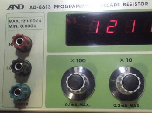 AND AD-8613 Programmable Decade Resistor with Certificate of Calibration