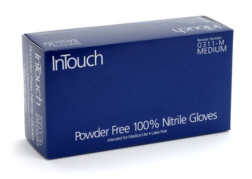 CASE of LARGE InTouch Q311  5mil Nitrile Gloves - Powder/Latex Free