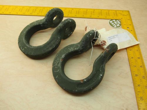 Set Of 2 19207-12368441 Military Shackle, Army Shackle 1&#034; Eye 1 1/2&#034; Mouth