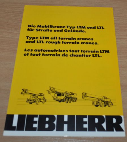 Liebherr LTM Terrain Crane Technical Data Brochure Prospekt