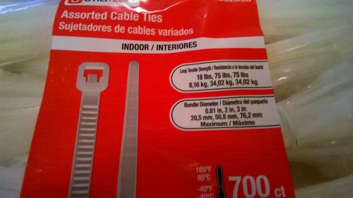 *Utilitech Assorted indoor cable ties,4in,8in &amp; 11in,700ct / 011816450
