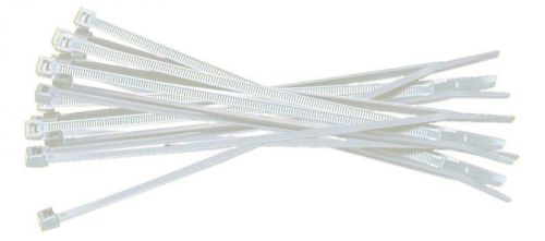 4&#034; Heavy Duty Natural Nylon Cable Zip Tie Wire Organization CCTV- White 500 Pack