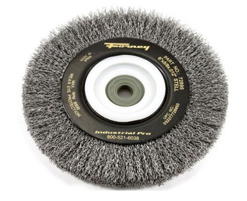 Forney 72895 Industrial Pro Crimped Wire Bench Wheel Brush, 6&#034; x .012&#034;