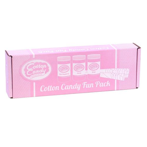 Cotton Candy Express Fun Pack w/ Blue Raspberry, Cherry &amp; Grape Sugar + 50 cones