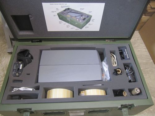 Intermec Easy Coder PM4i Thermal Label Printer w/ CK61 &amp; US Military Travel Case